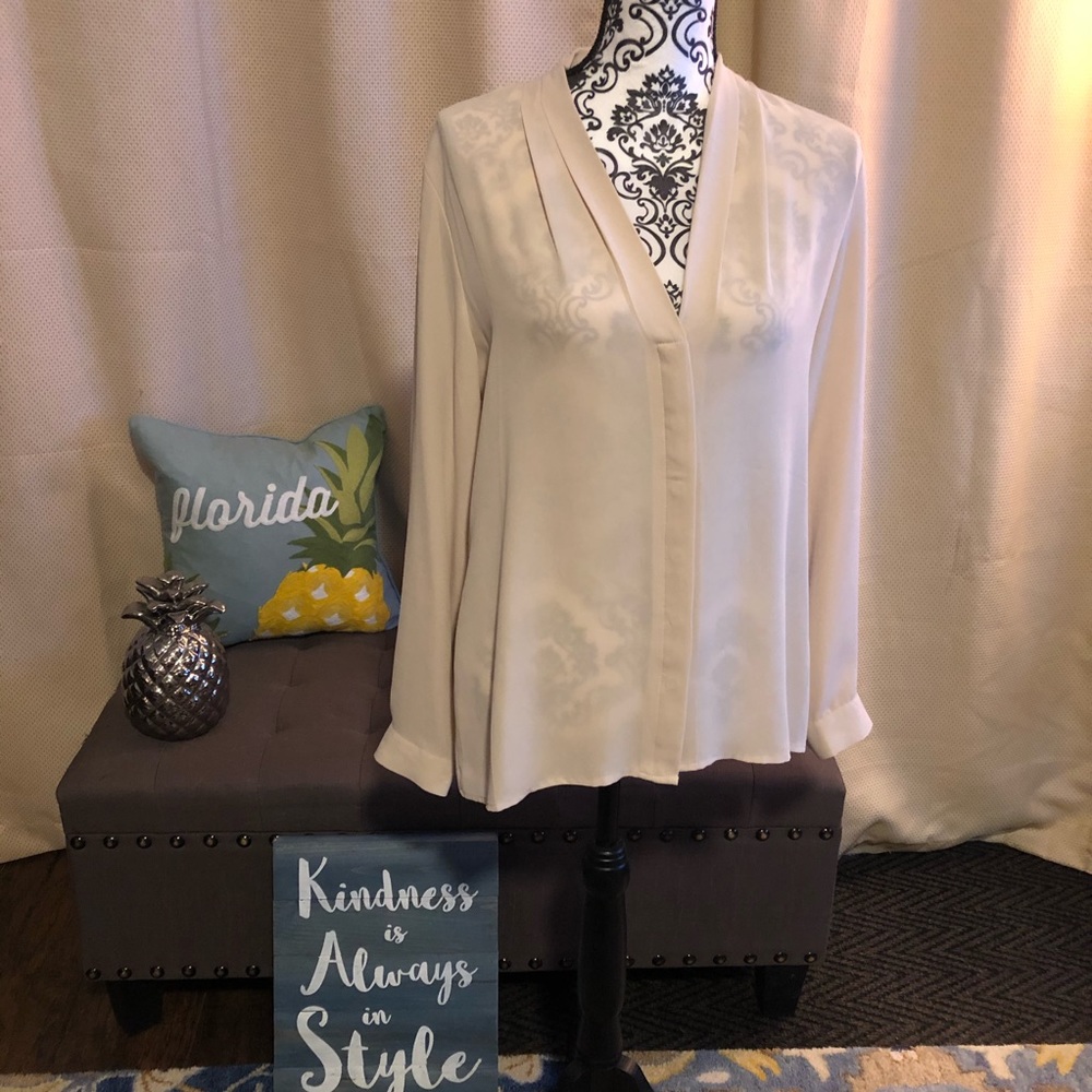 Cream Sheer Blouse